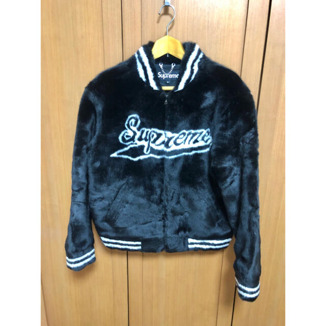 Supreme Faux Fur Varsity Jacket Mサイズ