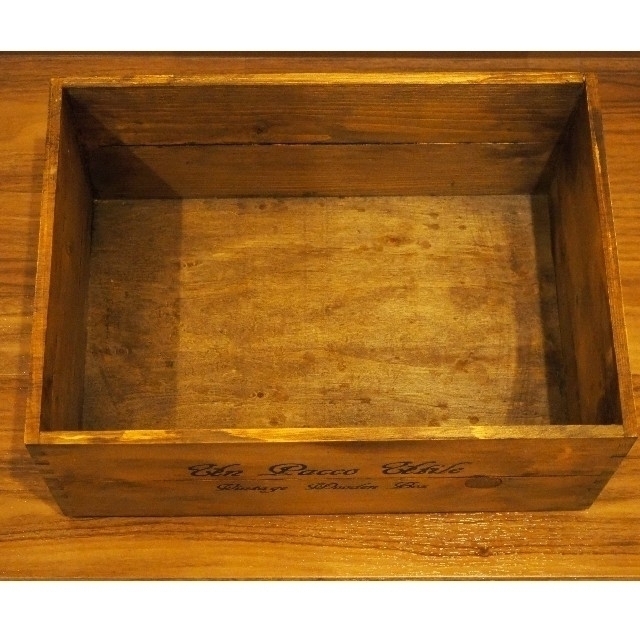 アンティーク風 ワイン木箱　ウッドボックス　2箱セット インテリア/住まい/日用品の収納家具(ケース/ボックス)の商品写真
