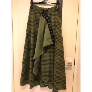 アメリヴィンテージ(Ameri VINTAGE)の★週末値下★AMERI VINTAGE チェックフレアラッフルスカート  (ロングスカート)