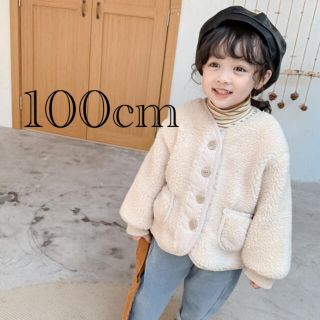 プティマイン(petit main)のモコモコジャケット 100cm ボアアウター(ジャケット/上着)