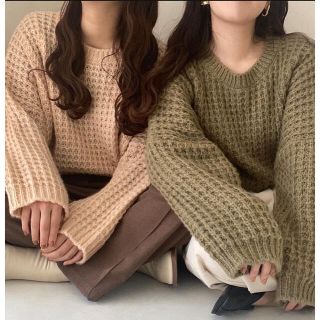 カスタネ(Kastane)のlawgy     waffle knit(ニット/セーター)