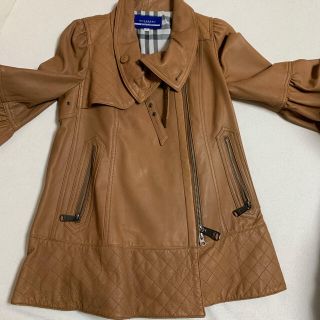 バーバリー(BURBERRY)の美品！バーバリー　コート　レザージャンバー　革ジャン　羊革(ライダースジャケット)