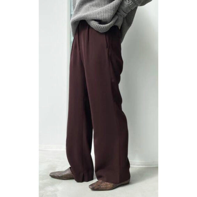 L'Appartement DEUXIEME CLASSE(アパルトモンドゥーズィエムクラス)の未使用 【GOOD GRIEF/グッドグリーフ】Wide Pants  ボルドー レディースのパンツ(カジュアルパンツ)の商品写真