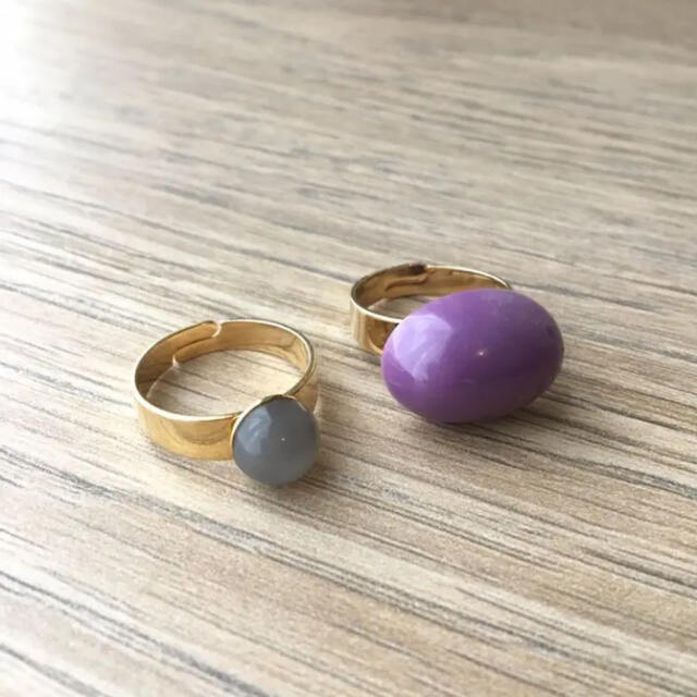 天然石 リング 2個セット レディースのアクセサリー(リング(指輪))の商品写真