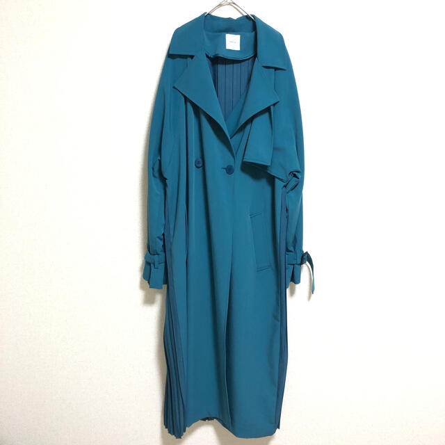 SEE THROUGH BACK PLEATS TRENCH ameri レディース ジャケット