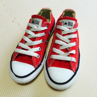 コンバース(CONVERSE)のコンバース 17㎝ ローカット レッド(スニーカー)