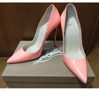 クリスチャンルブタン(Christian Louboutin)の美品 クリスチャンルブタン  ピンヒールパンプス 39 オレンジ(ハイヒール/パンプス)