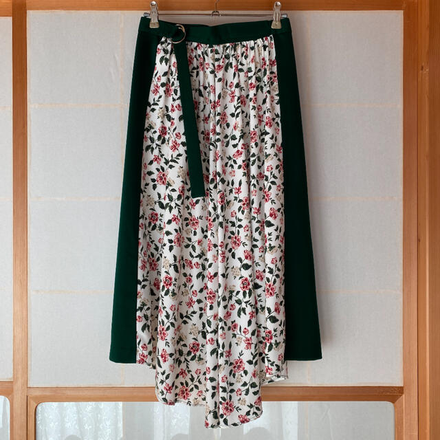 【アウトレット☆送料無料】 クラネ　花柄スカート ロングスカート
