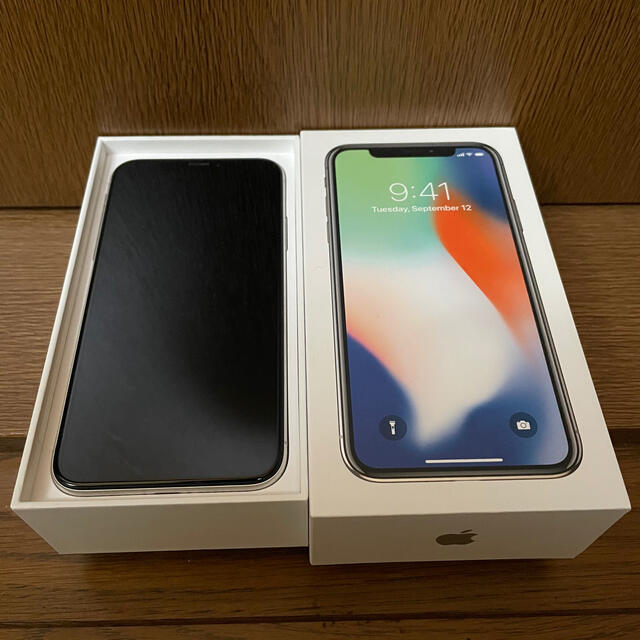 ○○残債無し○初期化済○付属品iPhone X シルバー　64GB