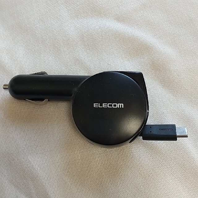 ELECOM(エレコム)のエレコム 車用シガーソケット USB Type C 充電器 巻取り リール式 自動車/バイクの自動車(車内アクセサリ)の商品写真