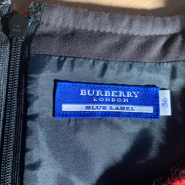 BURBERRY BLUE LABEL(バーバリーブルーレーベル)のBURBERRY バーバリー  チェック　ワンピース　36 レディースのワンピース(ミニワンピース)の商品写真