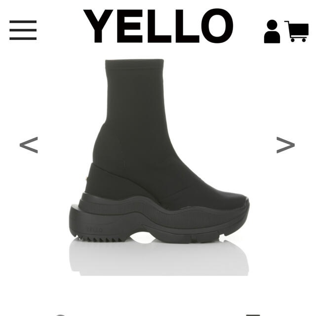 YELLO スニーカー ショートブーツ BLACK レディースの靴/シューズ(ブーツ)の商品写真