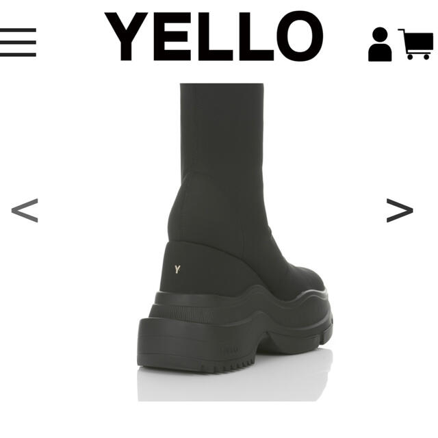 YELLO スニーカー ショートブーツ BLACK レディースの靴/シューズ(ブーツ)の商品写真