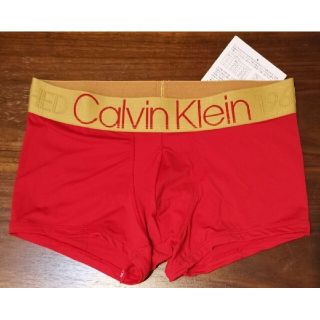 カルバンクライン(Calvin Klein)のカルバンクライン　新品　メンズ　ボクサーパンツ(ゴールド/レッドS)(ボクサーパンツ)