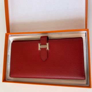 エルメス(Hermes)の本日限定値下げ　HERMES べアン　スフレ　ルージュガランス(財布)