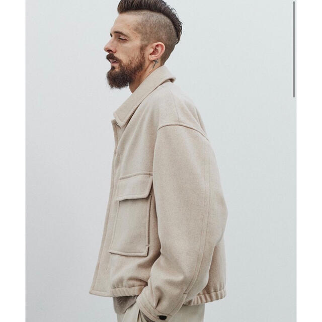 MELANGE WOOL BLOUSON light beige Size:M | www.innoveering.net