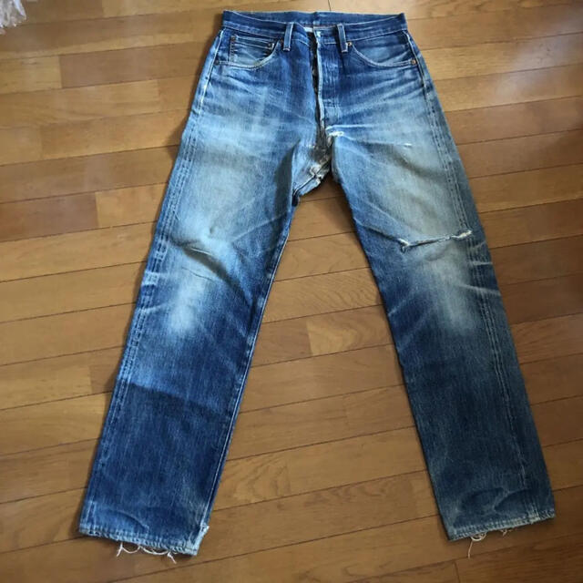 Levi'sダメージジーンズ　赤耳　ビッグE