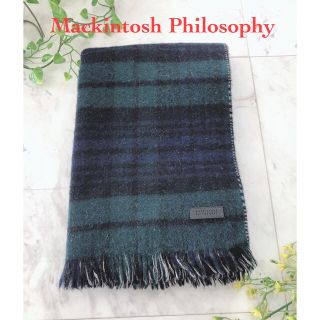 マッキントッシュフィロソフィー(MACKINTOSH PHILOSOPHY)の【マッキントッシュフィロソフィー】マフラー　緑　リバーシブル　チェック(マフラー)