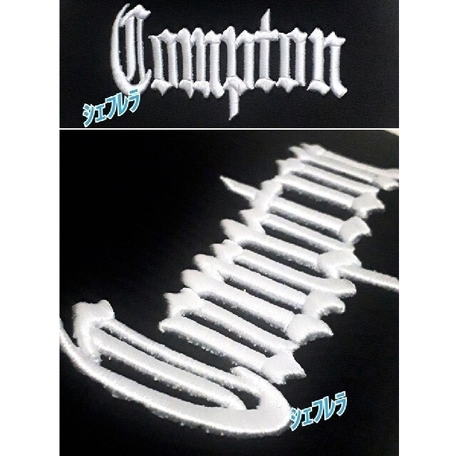 Compton ニットキャップ　ビーニー　ブラック×ホワイト　ニット帽　黒×白 メンズの帽子(ニット帽/ビーニー)の商品写真