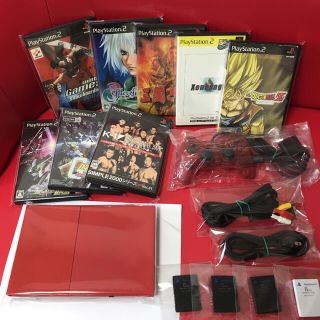 プレイステーション2(PlayStation2)の【レア商品】♦️PS2 本体 PS2 90000 シナバーレッド  最上位機種(家庭用ゲーム機本体)