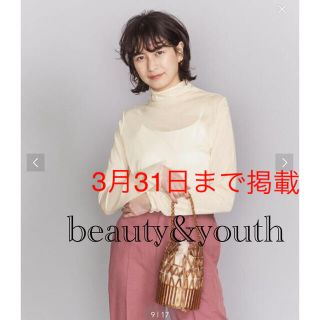 ビューティアンドユースユナイテッドアローズ(BEAUTY&YOUTH UNITED ARROWS)のbeauty&youth シアータートルネック　新品未使用(カットソー(長袖/七分))