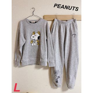 ピーナッツ(PEANUTS)のPEANUTS スヌーピー　メンズ　ニットフリース　スウェット　L(スウェット)