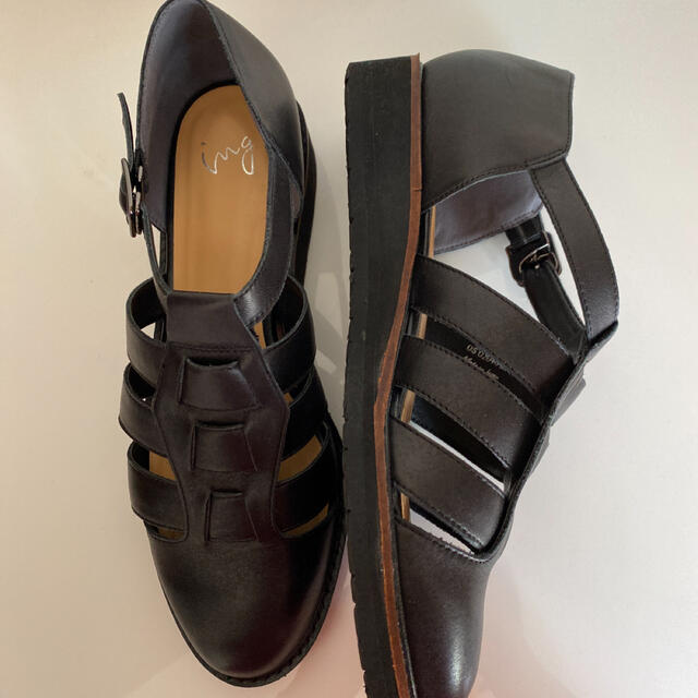 ing(イング)のイング　ing  ボリュームソールサンダル　黒 レディースの靴/シューズ(サンダル)の商品写真