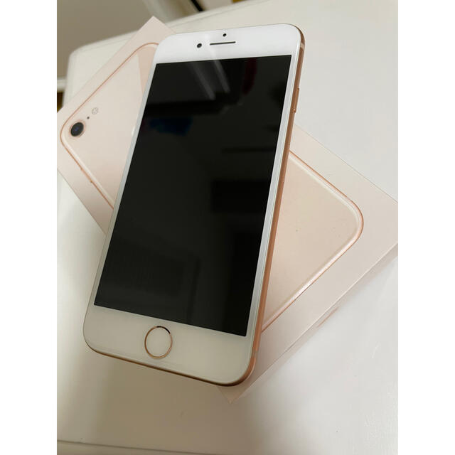 iphone8 Apple 64GB ゴールド 美品 本体 SIMフリースマートフォン/携帯電話