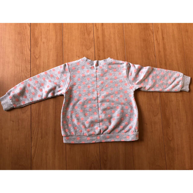 トレーナー　ドット　110 キッズ/ベビー/マタニティのキッズ服女の子用(90cm~)(Tシャツ/カットソー)の商品写真