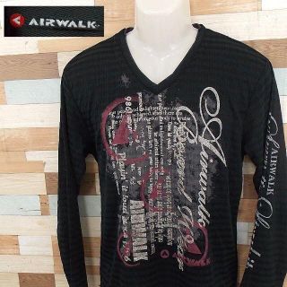 エアウォーク(AIRWALK)の【AIR WALK】 美品 タグ付き エアウォーク デザイン長袖Tシャツ L(Tシャツ/カットソー(七分/長袖))