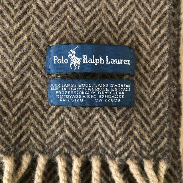 POLO RALPH LAUREN(ポロラルフローレン)のラルフローレンマフラー　茶色 メンズのファッション小物(マフラー)の商品写真