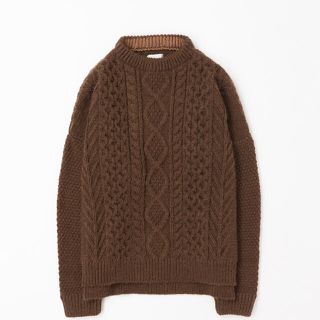 VICTIM 19aw CABLE KNIT brown sizeM