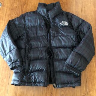 ザノースフェイス(THE NORTH FACE)のノースフェイス  キッズ　ダウン　130センチ　ブラックウォッチ　　チェック柄(ジャケット/上着)