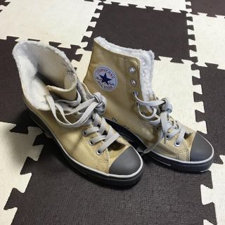 コンバース(CONVERSE)のコンバース オールスター ボア ウェッジ HI ベージュ24.5cm(スニーカー)