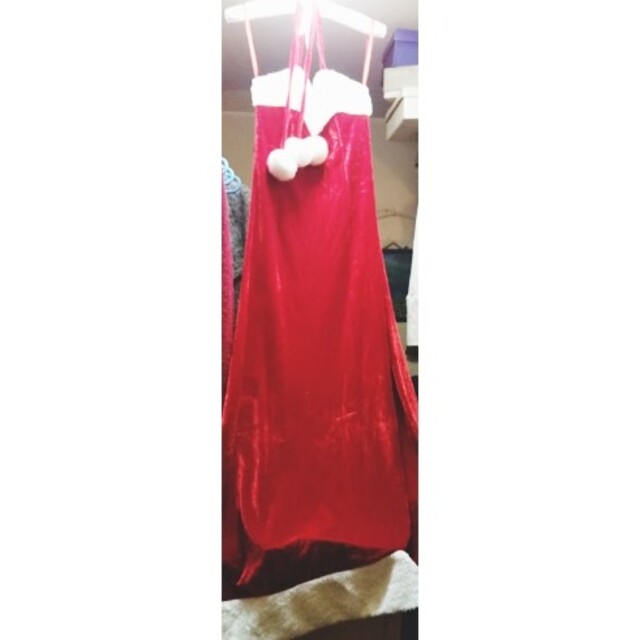 ベロア サンタクロースドレス エンタメ/ホビーのコスプレ(衣装)の商品写真