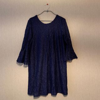 ザラ(ZARA)のzara♡レースワンピース♡ネイビー(ミニワンピース)