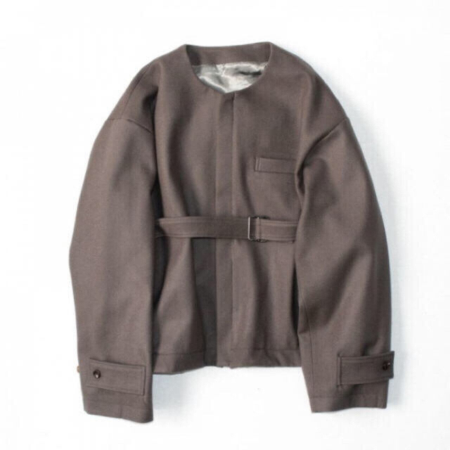 専用　stein NO COLLAR BELTED JACKET G.TAUPE