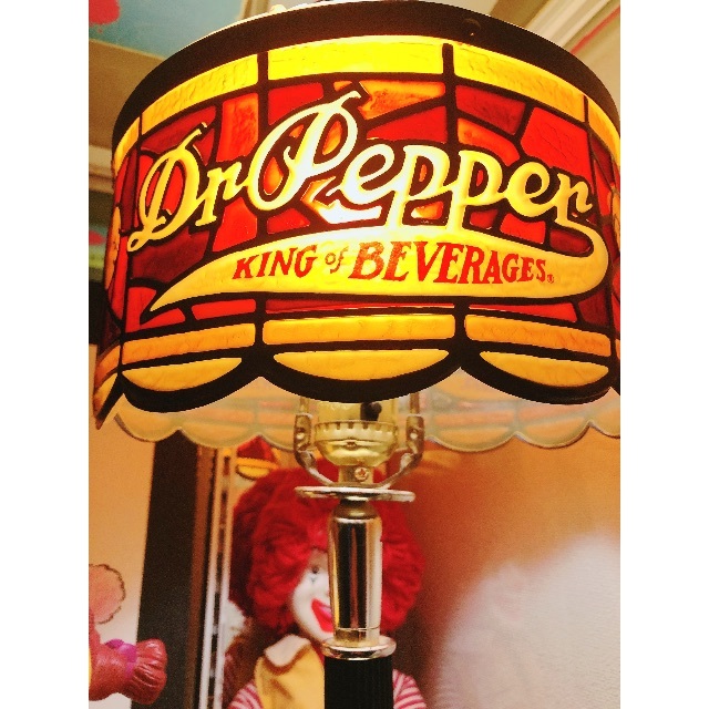 【70年代】ドクターペッパーステンドグラス風ランプ !!Dr Pepperマクド