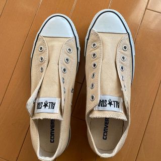 コンバース(CONVERSE)のコンバース　オールスター　紐なし　ベージュ(スニーカー)