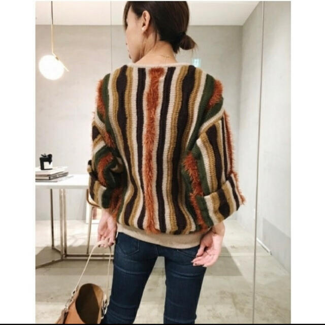 Ameri VINTAGE(アメリヴィンテージ)の【DAIGY様専用】MULTI COLOR STRIPE KNIT TOP！  レディースのトップス(ニット/セーター)の商品写真