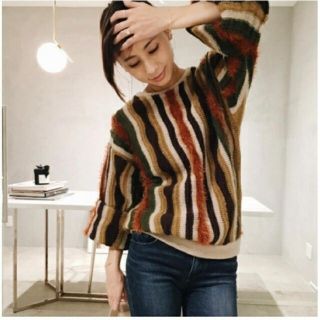 アメリヴィンテージ(Ameri VINTAGE)の【DAIGY様専用】MULTI COLOR STRIPE KNIT TOP！ (ニット/セーター)