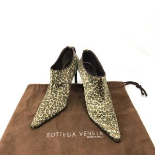 ボッテガヴェネタ(Bottega Veneta)の【超美品】ボッテガ ヴェネタ ブーティ ショートブーツ ヒョウ柄 アニマル柄(ブーティ)