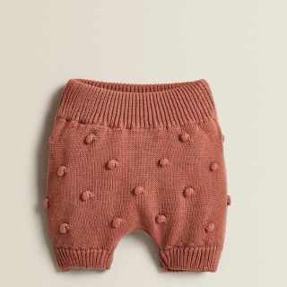 ザラキッズ(ZARA KIDS)の新品　ZARAbaby ブルマ　ニット　テラコッタ　6-9m(パンツ)