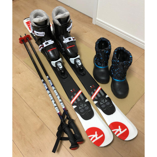 ROSSIGNOL - 子供用 ジュニア ロシニョールスキー板（122cm）、5点