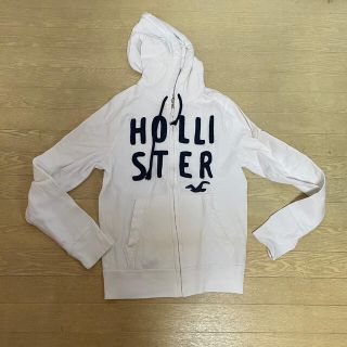 ホリスター(Hollister)のホリスター　ロゴパーカー　白(パーカー)