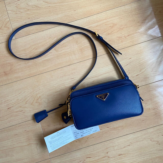 森の雑貨屋さん PRADA プラダ サフィアーノ ショルダーバッグ ネイビー