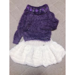 アナスイミニ(ANNA SUI mini)の◆アナスイミニ ANNA SUI MINI◆あったかセット　100 S パープル(ニット)