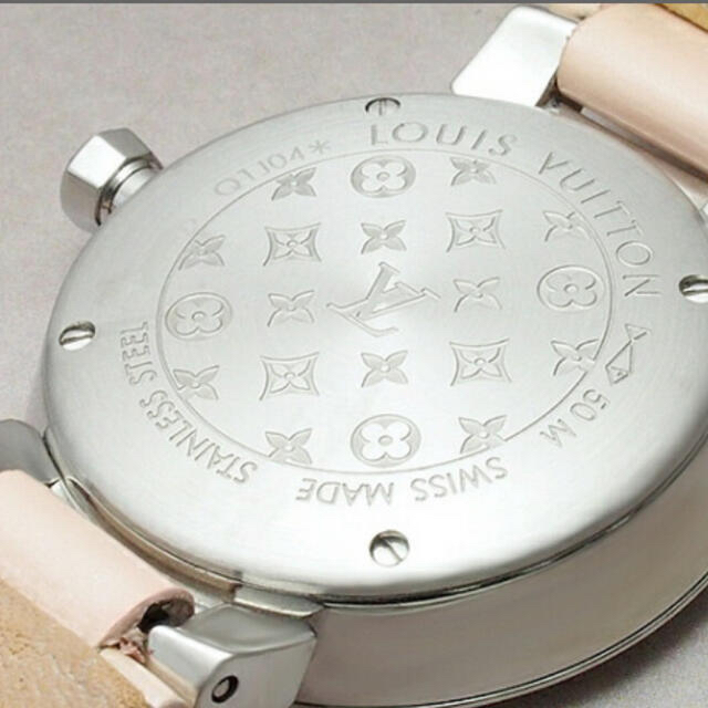 LOUIS VUITTON(ルイヴィトン)のルイヴィトン  時計　タンブール　ピンク　かわいい　中古　値下げしました。 レディースのファッション小物(腕時計)の商品写真