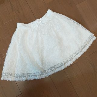 アクシーズファム(axes femme)のaxes femme レーススカート 白 140 (スカート)