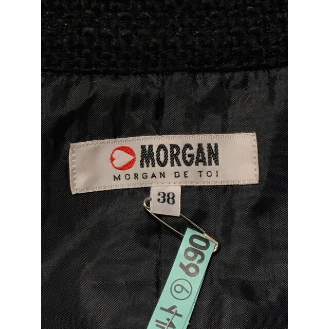 MORGAN(モルガン)のMORGAN DE TOI モルガン ブラック ツイード ジャケット レディースのジャケット/アウター(テーラードジャケット)の商品写真